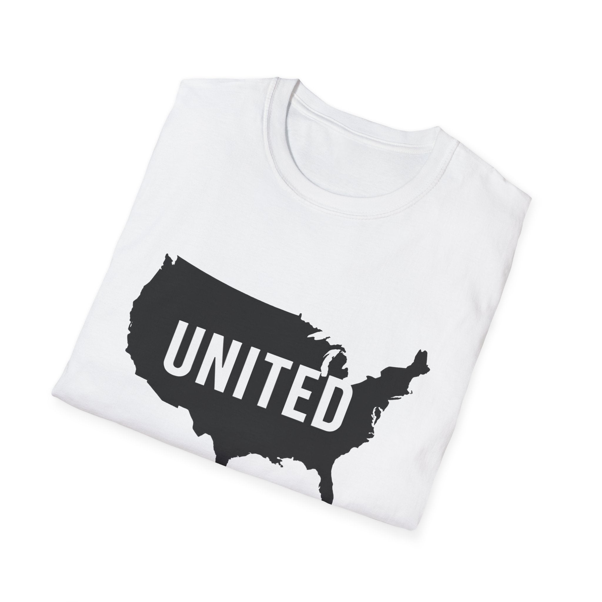 United States Map T-Shirt | Unisex Softstyle Tee for Patriots, Casual Wear, Gifts, Independence Day, Travel, Everyday Style
