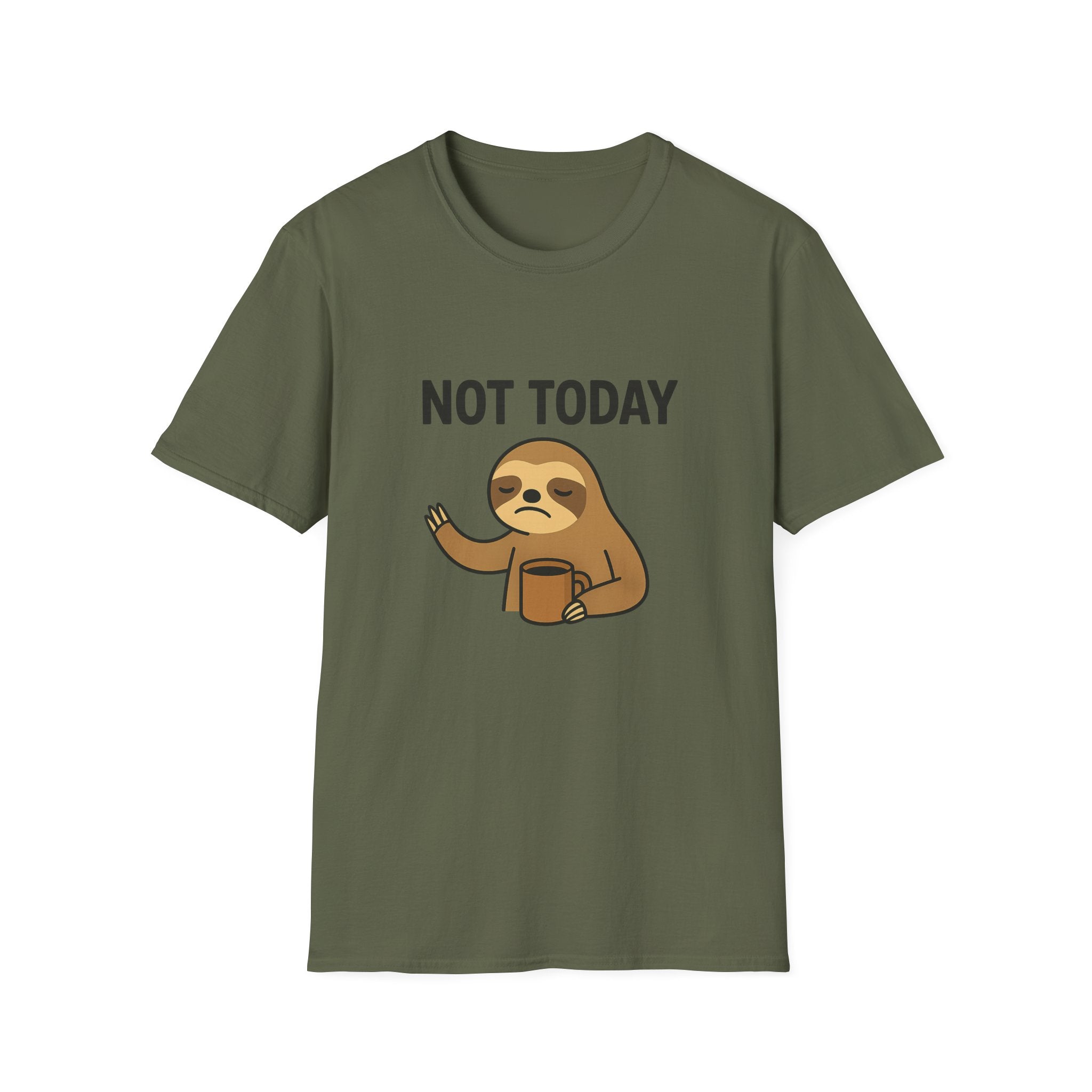 Funny Sloth T-Shirt | Unisex Softstyle Tee | Not Today Shirt | Cute Gift for Sloth Lovers, Casual Wear, Relaxation, Humor