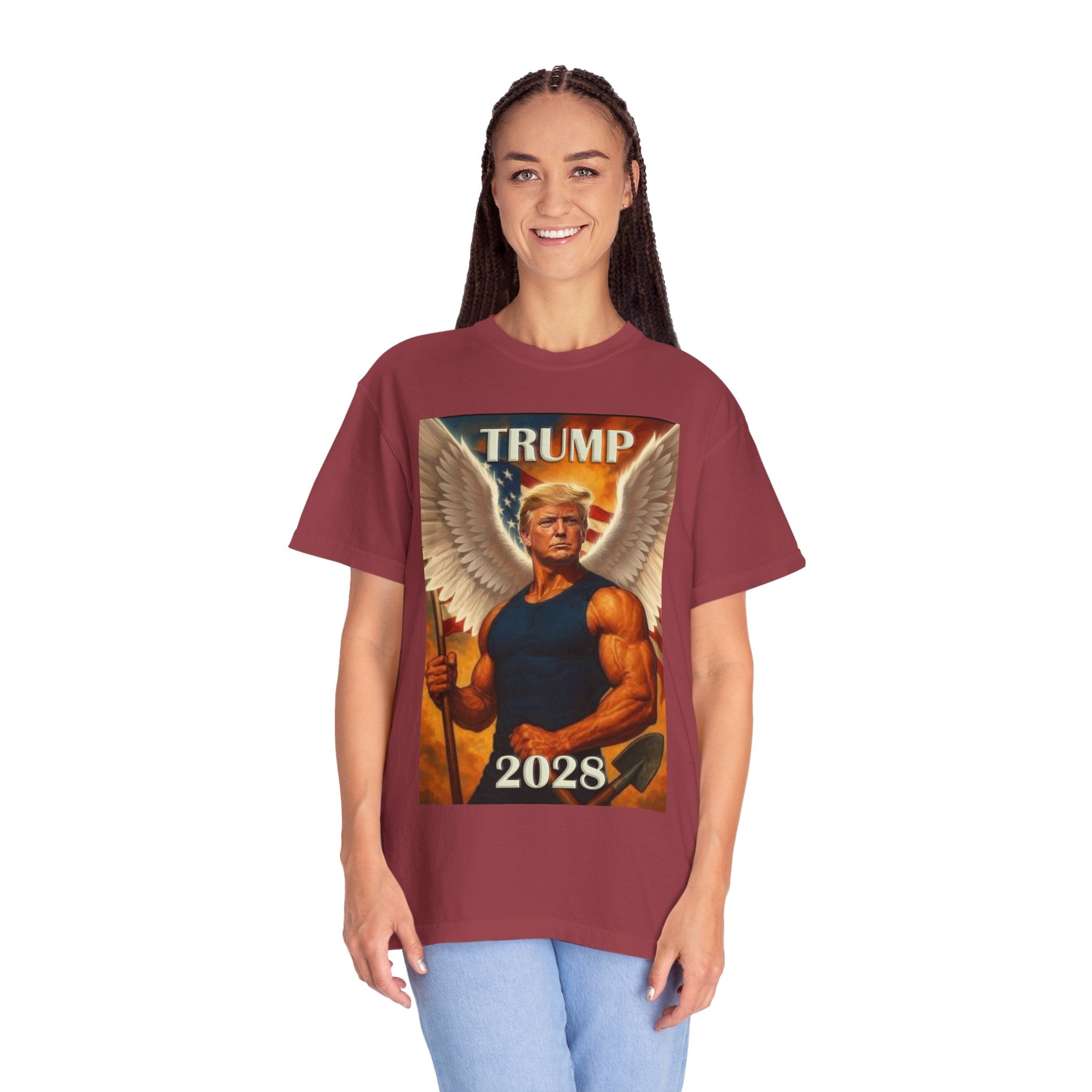 Trump 2028 Design, Garment-Dyed T-Shirt, Political Apparel, Unisex Tee, Election 2024, Gift for Supporters, Casual Wear