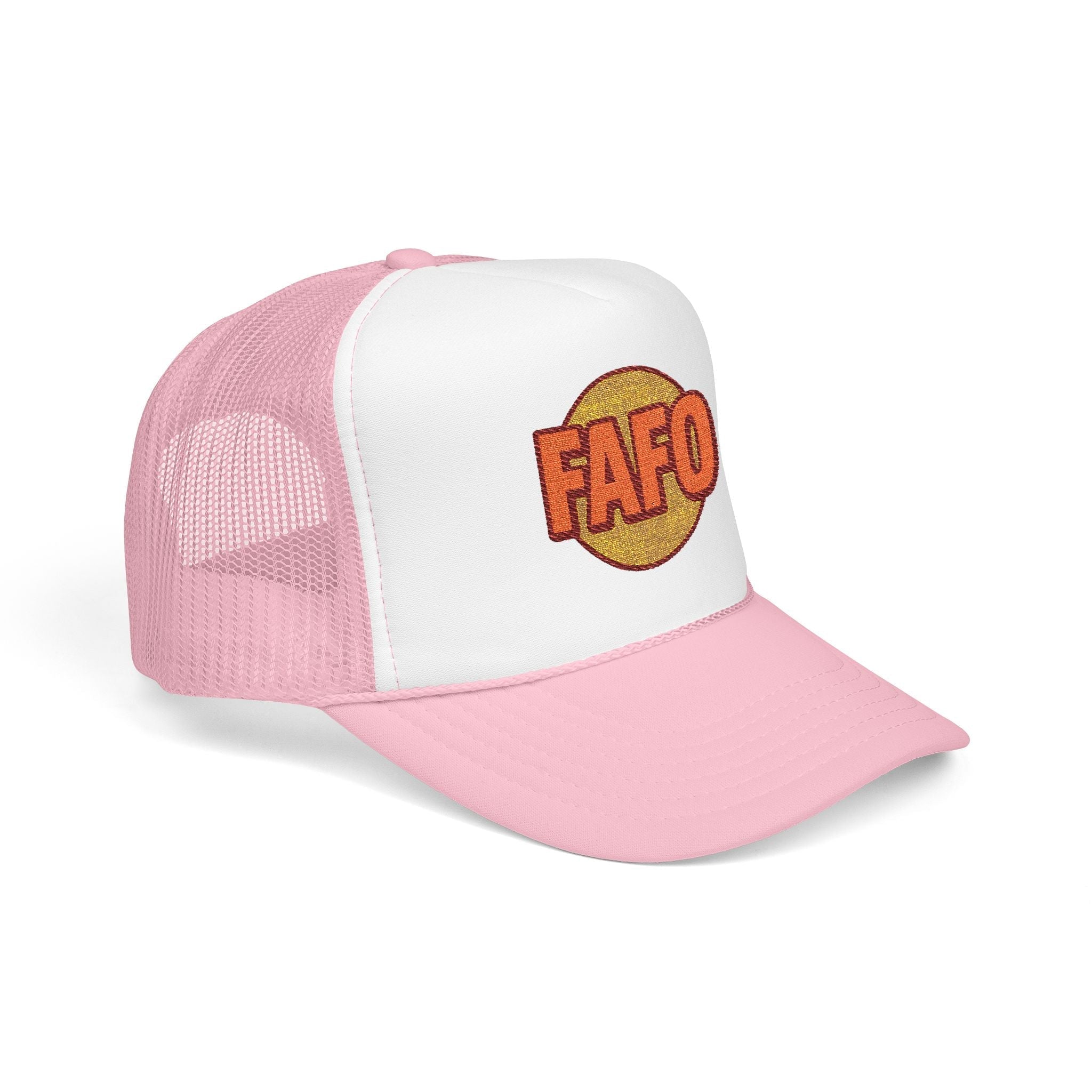 Funky Foam Trucker Hat - Bold FAFO Embroidery, Unisex Cap for Outdoor Adventures, Casual Wear, Gifts, Festivals, Summer Style