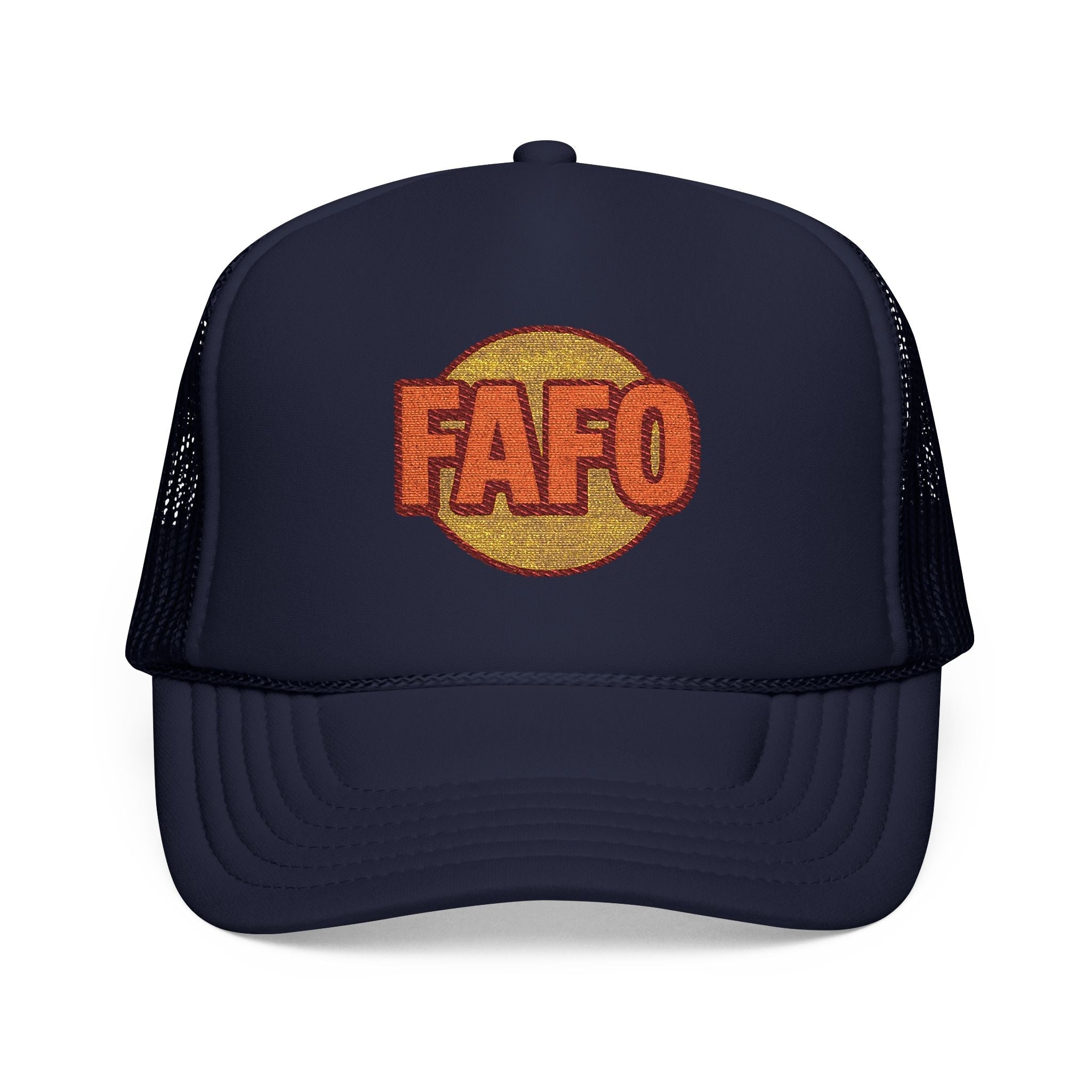 Funky Foam Trucker Hat - Bold FAFO Embroidery, Unisex Cap for Outdoor Adventures, Casual Wear, Gifts, Festivals, Summer Style