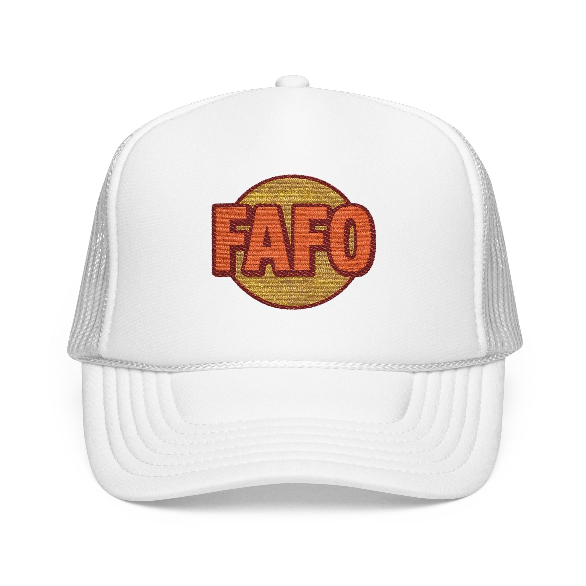 Funky Foam Trucker Hat - Bold FAFO Embroidery, Unisex Cap for Outdoor Adventures, Casual Wear, Gifts, Festivals, Summer Style