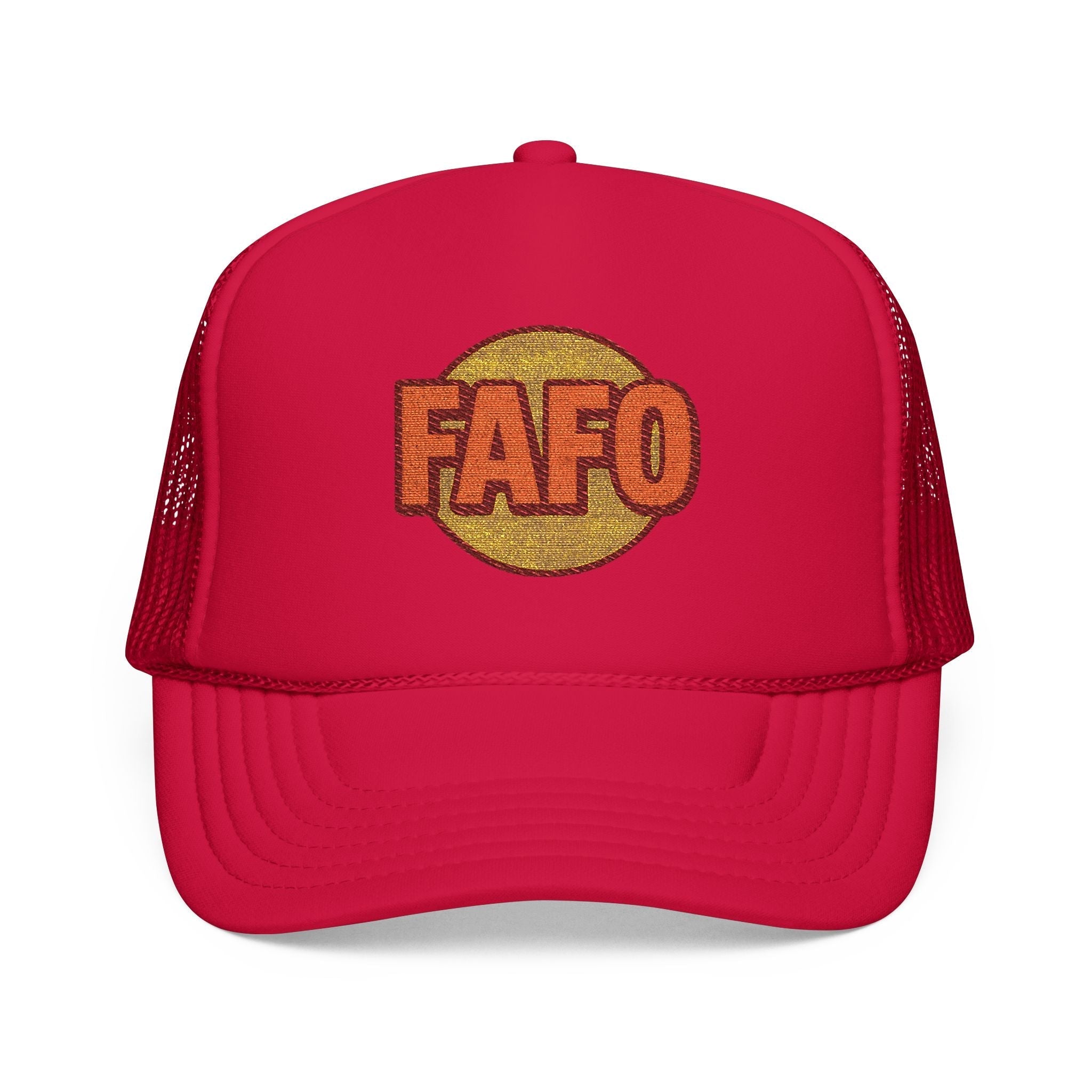 Funky Foam Trucker Hat - Bold FAFO Embroidery, Unisex Cap for Outdoor Adventures, Casual Wear, Gifts, Festivals, Summer Style