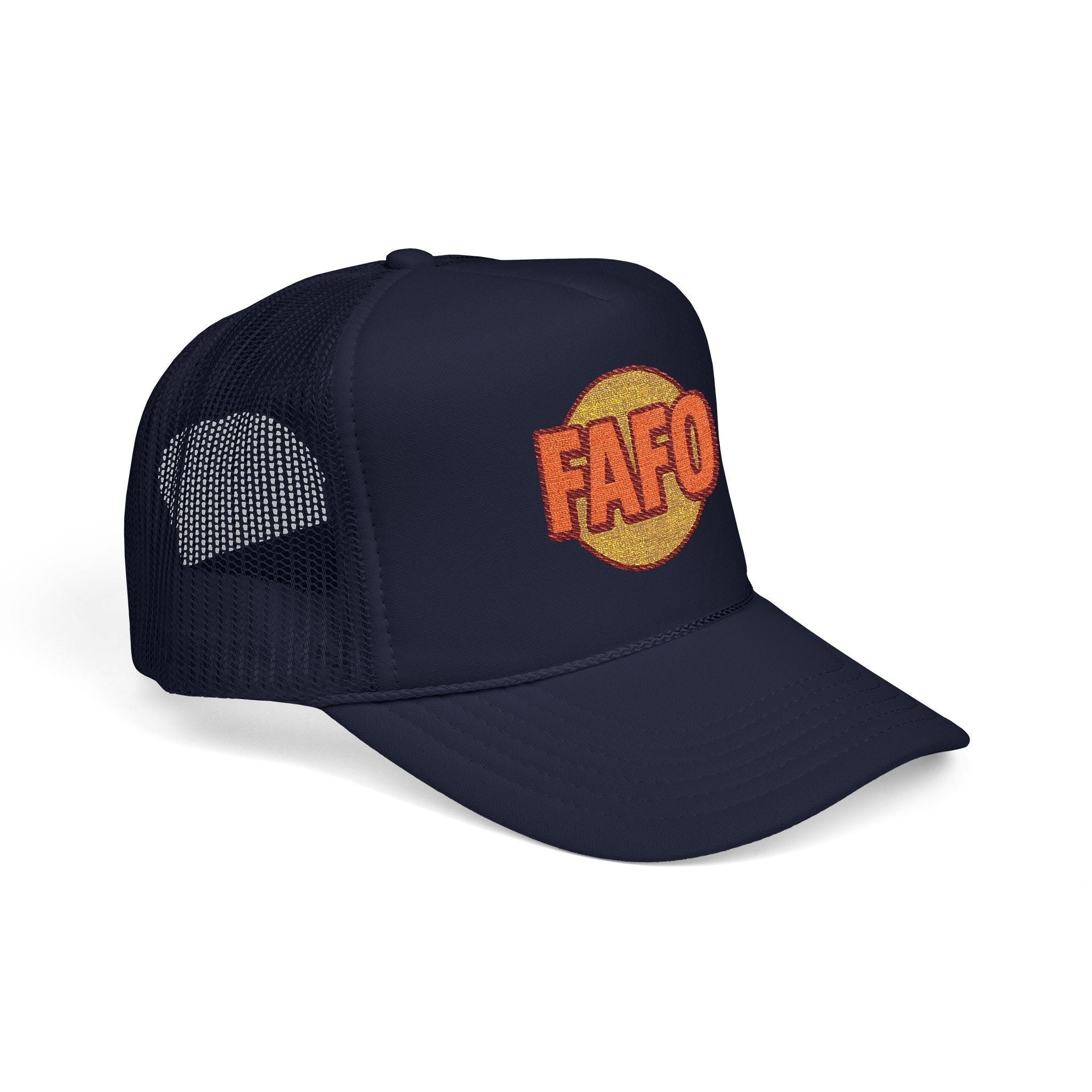 Funky Foam Trucker Hat - Bold FAFO Embroidery, Unisex Cap for Outdoor Adventures, Casual Wear, Gifts, Festivals, Summer Style