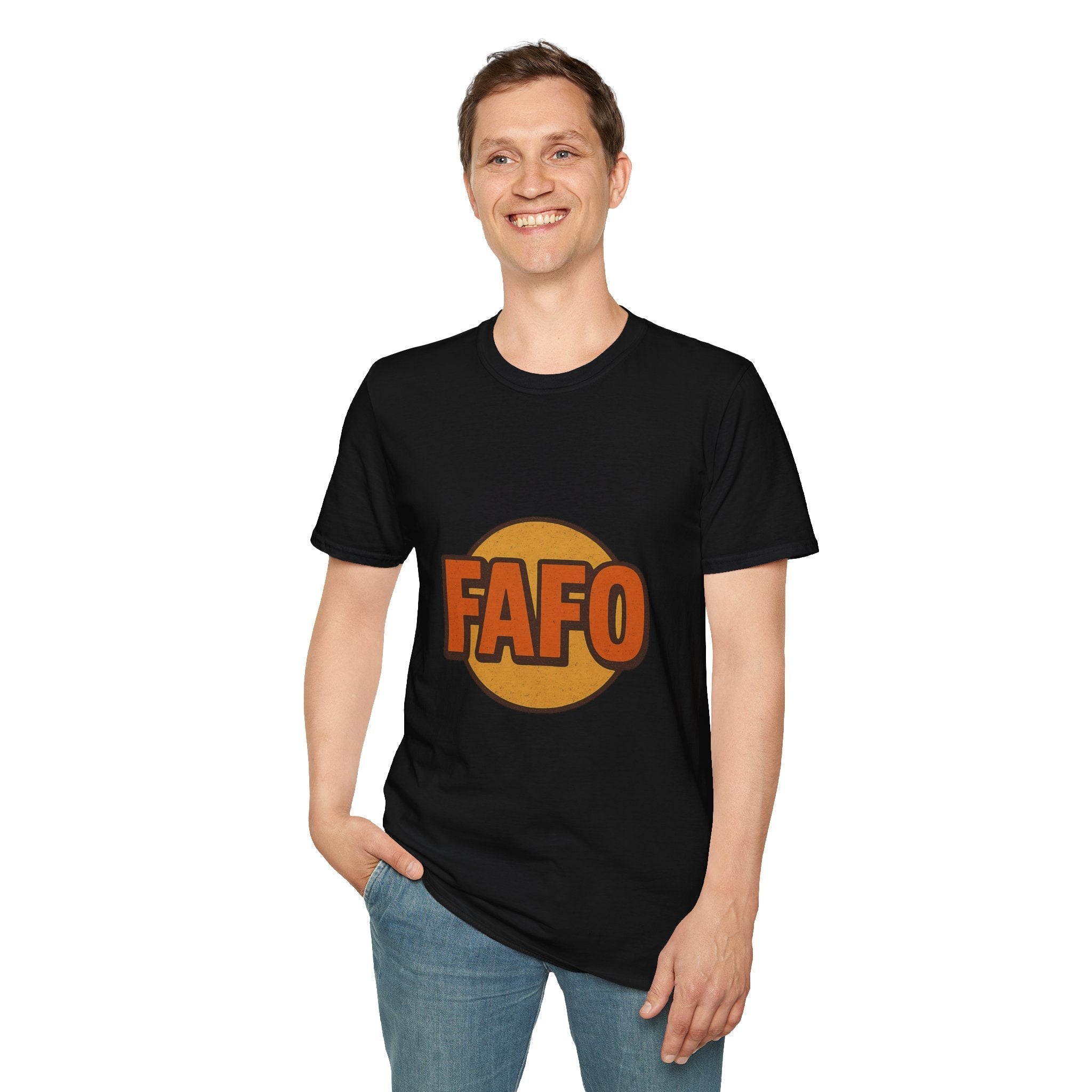 FAFO Graphic Unisex Softstyle T-Shirt, Cool Casual Tee, Gift for Friends, Everyday Wear, Perfect for Parties, Fun Statement Shirt