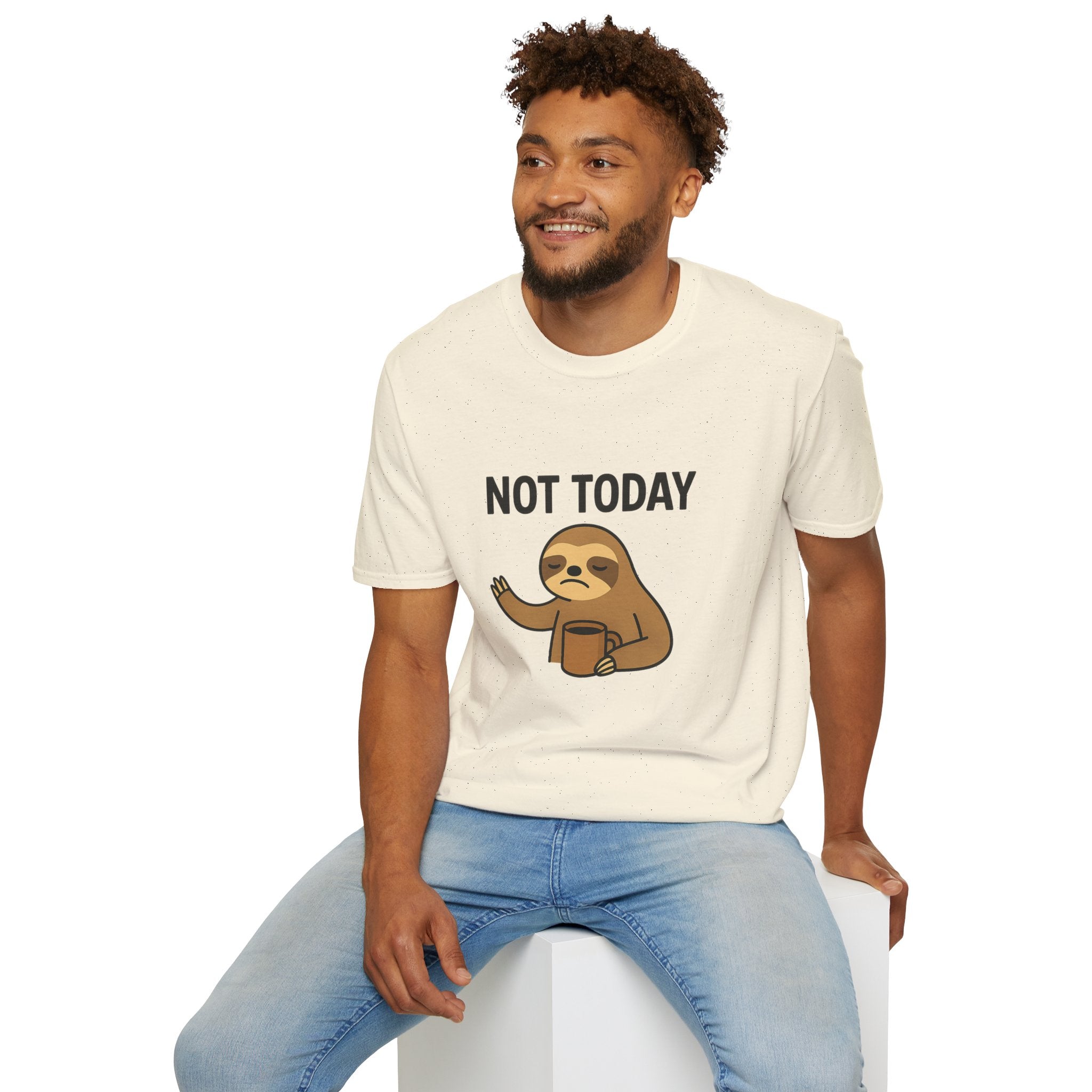 Funny Sloth T-Shirt | Unisex Softstyle Tee | Not Today Shirt | Cute Gift for Sloth Lovers, Casual Wear, Relaxation, Humor