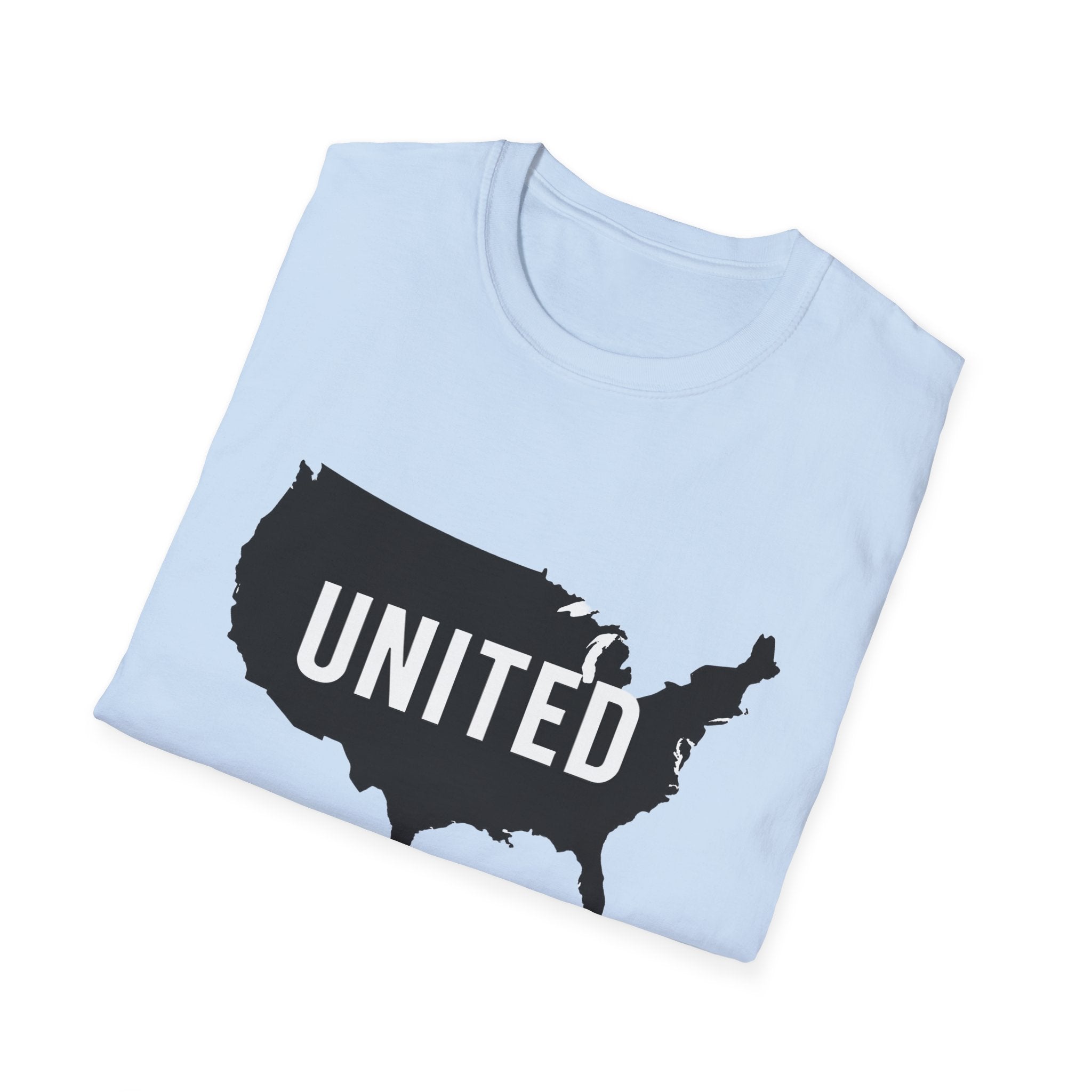United States Map T-Shirt | Unisex Softstyle Tee for Patriots, Casual Wear, Gifts, Independence Day, Travel, Everyday Style