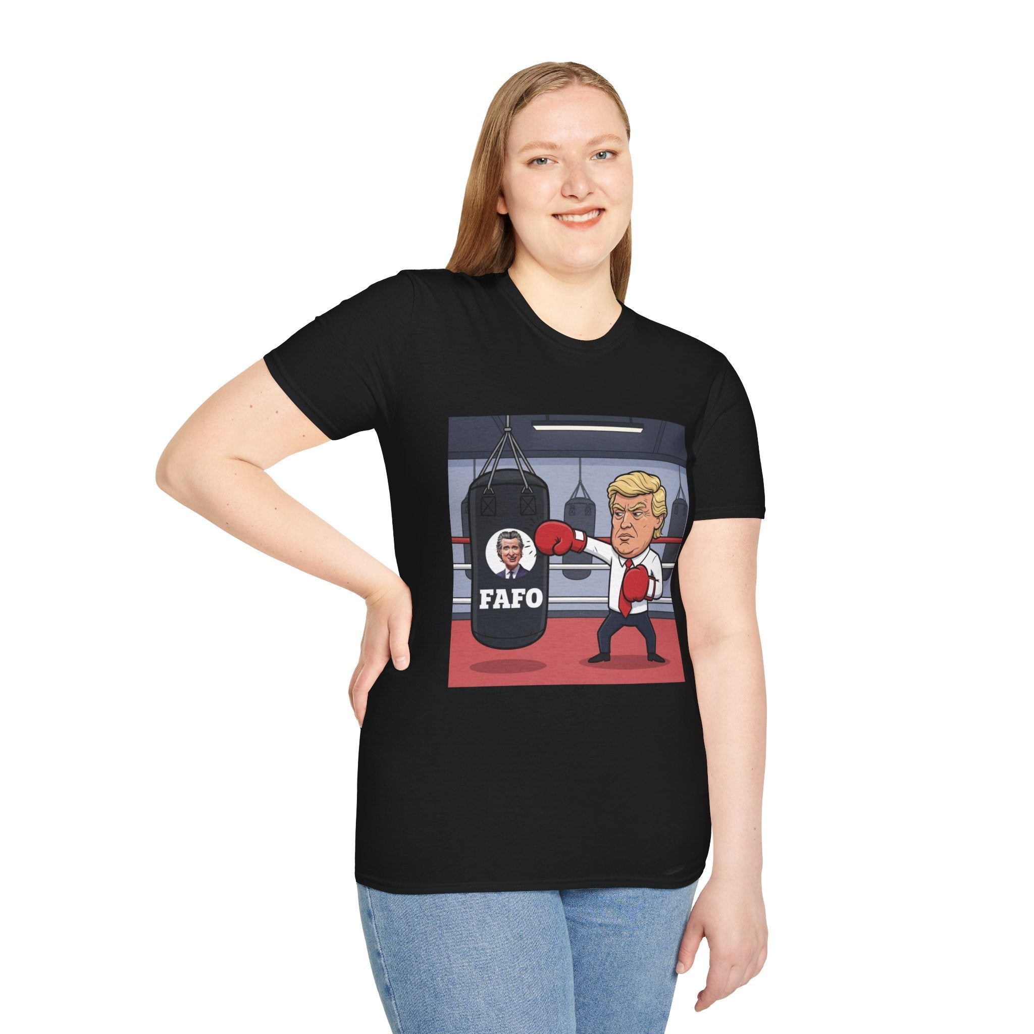Trump Playful Boxing Themed T-Shirt - Perfect for Sports Lovers, Gifts for Friends, Fitness Apparel, Workout Humor, Fun Party Outfit