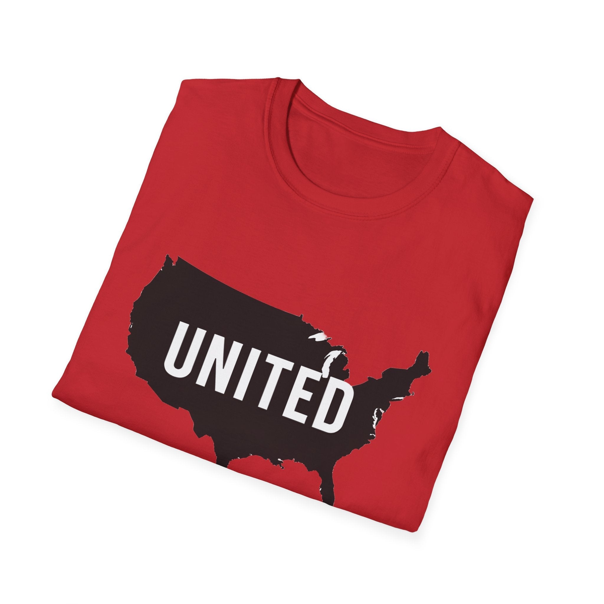 United States Map T-Shirt | Unisex Softstyle Tee for Patriots, Casual Wear, Gifts, Independence Day, Travel, Everyday Style