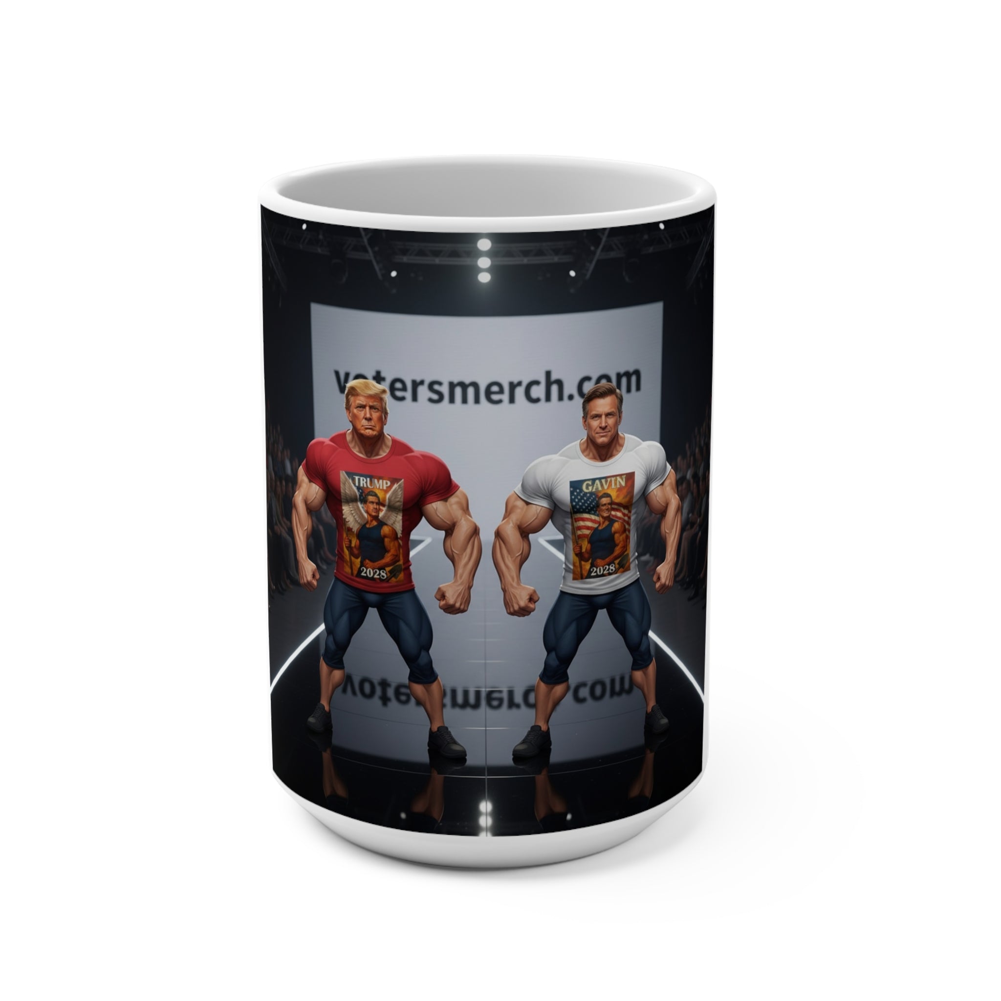 Trump-Gavin Muscle-Themed Mug