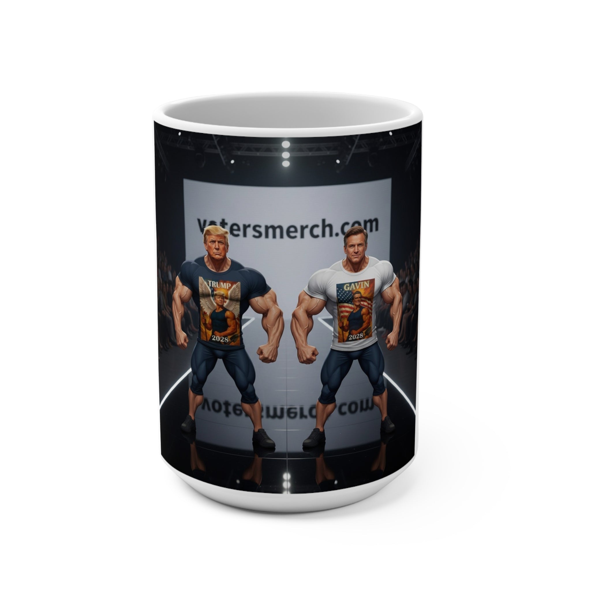 Trump-Gavin Muscle-Themed Mug