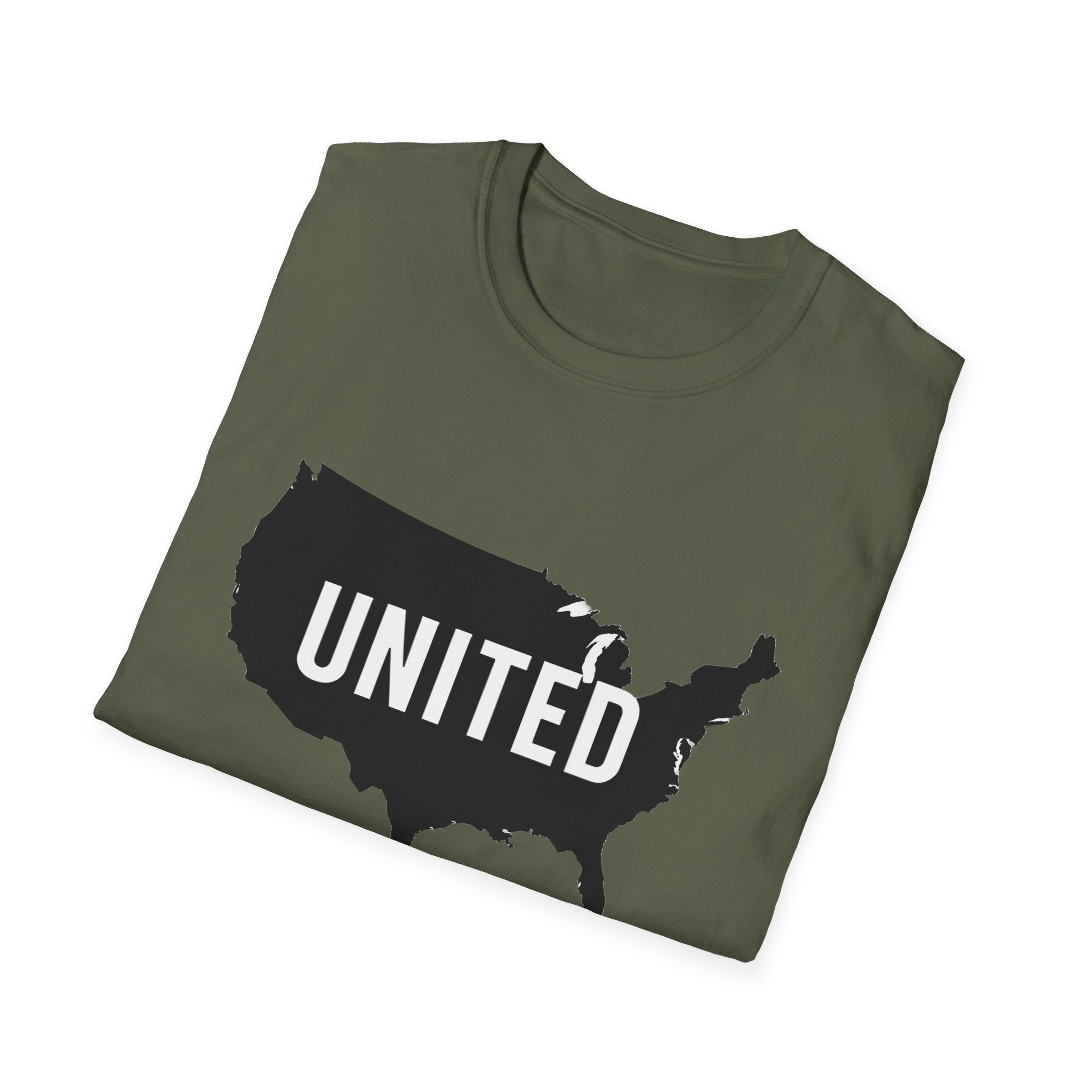 United States Map T-Shirt | Unisex Softstyle Tee for Patriots, Casual Wear, Gifts, Independence Day, Travel, Everyday Style