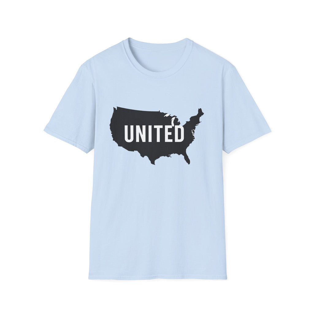 United States Map T-Shirt | Unisex Softstyle Tee for Patriots, Casual Wear, Gifts, Independence Day, Travel, Everyday Style