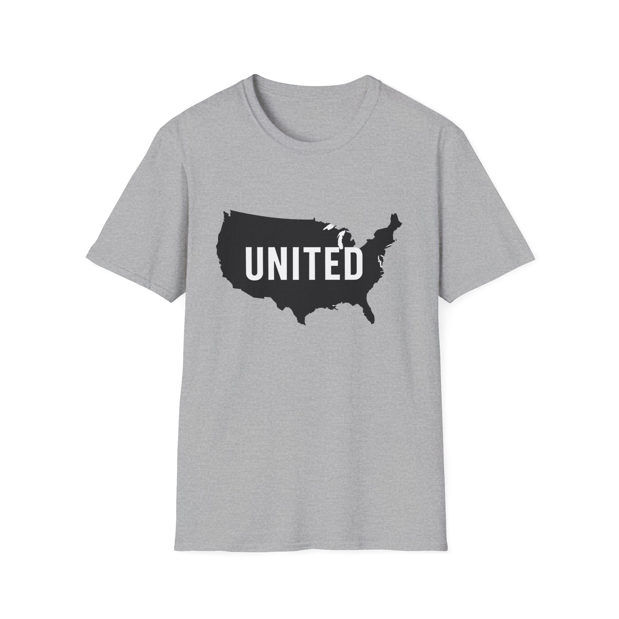 United States Map T-Shirt | Unisex Softstyle Tee for Patriots, Casual Wear, Gifts, Independence Day, Travel, Everyday Style