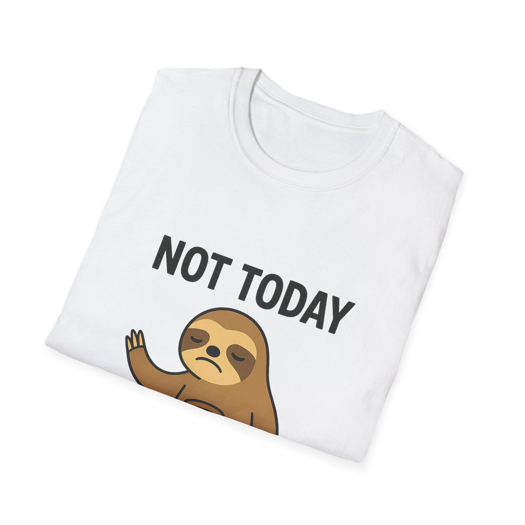 Funny Sloth T-Shirt | Unisex Softstyle Tee | Not Today Shirt | Cute Gift for Sloth Lovers, Casual Wear, Relaxation, Humor