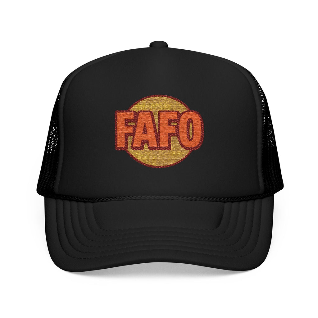 Funky Foam Trucker Hat - Bold FAFO Embroidery, Unisex Cap for Outdoor Adventures, Casual Wear, Gifts, Festivals, Summer Style