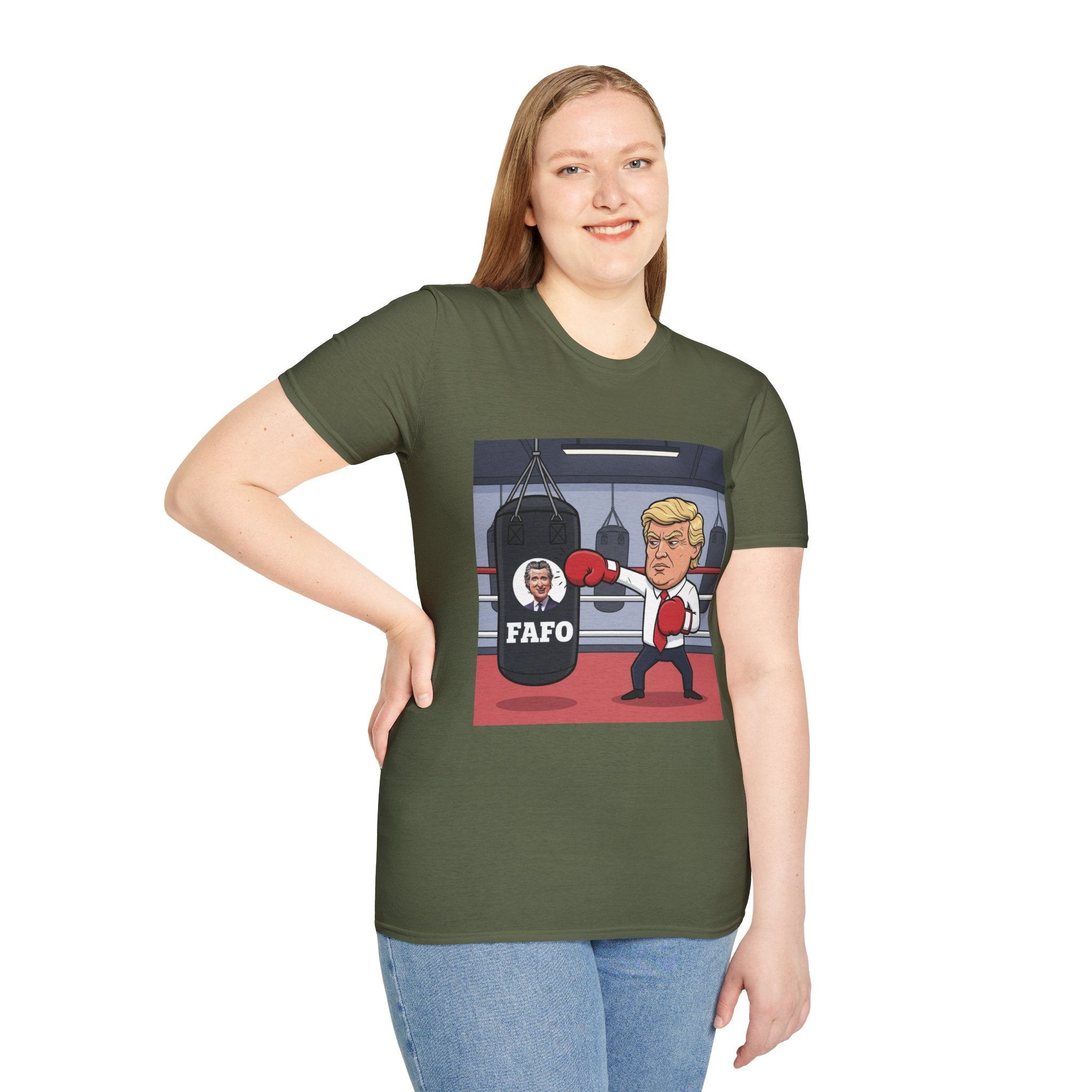 Trump Playful Boxing Themed T-Shirt - Perfect for Sports Lovers, Gifts for Friends, Fitness Apparel, Workout Humor, Fun Party Outfit