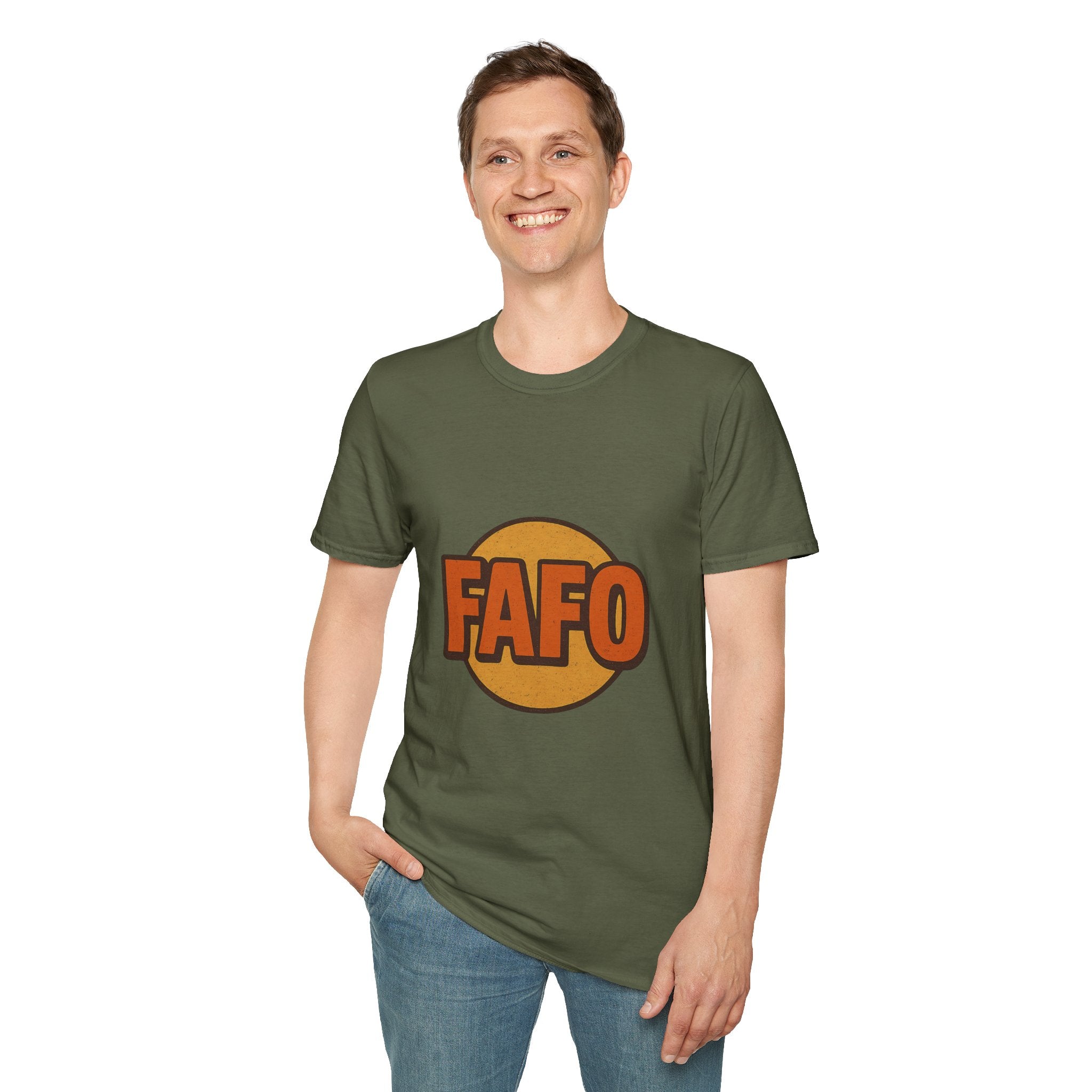 FAFO Graphic Unisex Softstyle T-Shirt, Cool Casual Tee, Gift for Friends, Everyday Wear, Perfect for Parties, Fun Statement Shirt