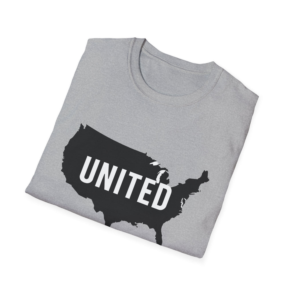 United States Map T-Shirt | Unisex Softstyle Tee for Patriots, Casual Wear, Gifts, Independence Day, Travel, Everyday Style