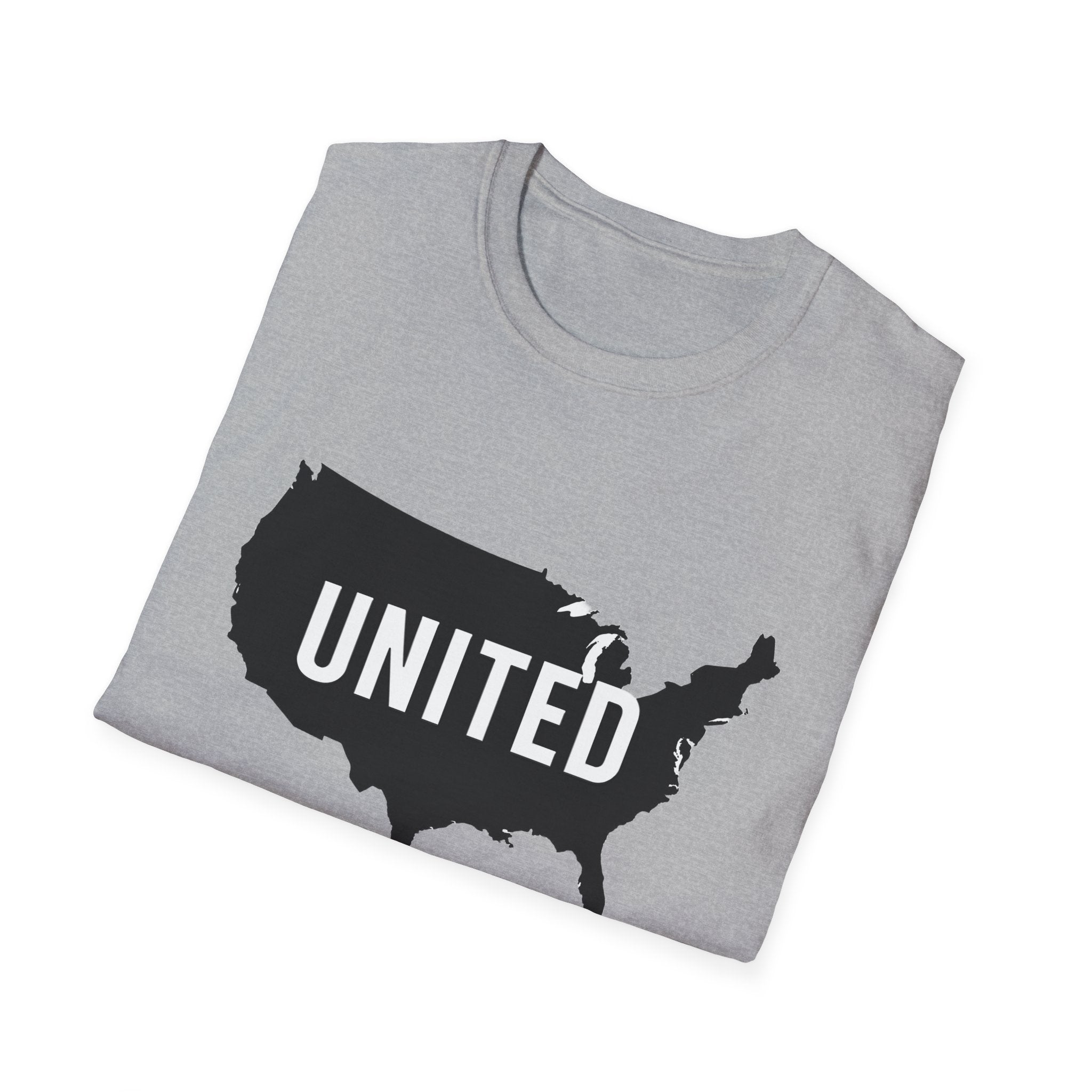 United States Map T-Shirt | Unisex Softstyle Tee for Patriots, Casual Wear, Gifts, Independence Day, Travel, Everyday Style