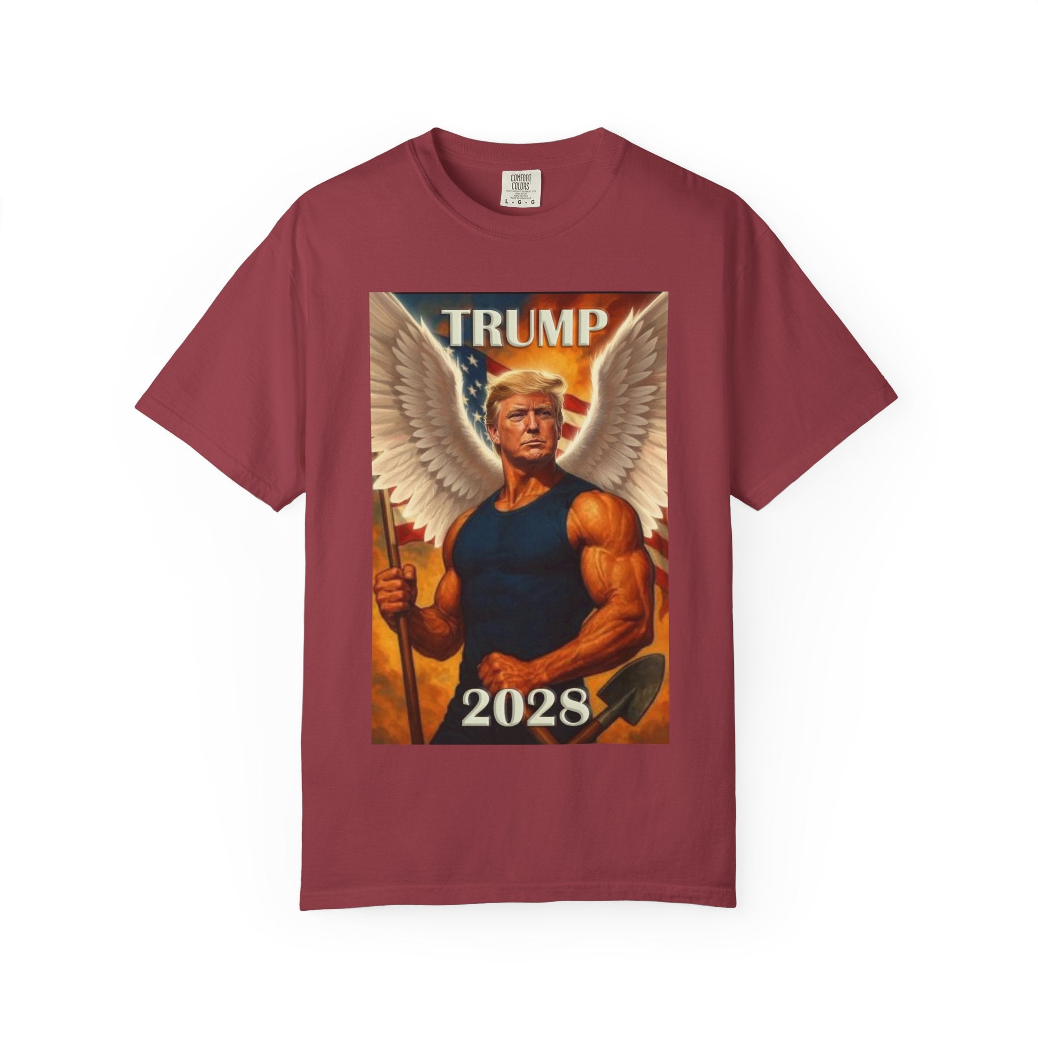 Garment-Dyed T-Shirt, Trump 2028 Design, Political Apparel, Unisex Tee, Election 2024, Gift for Supporters, Casual Wear