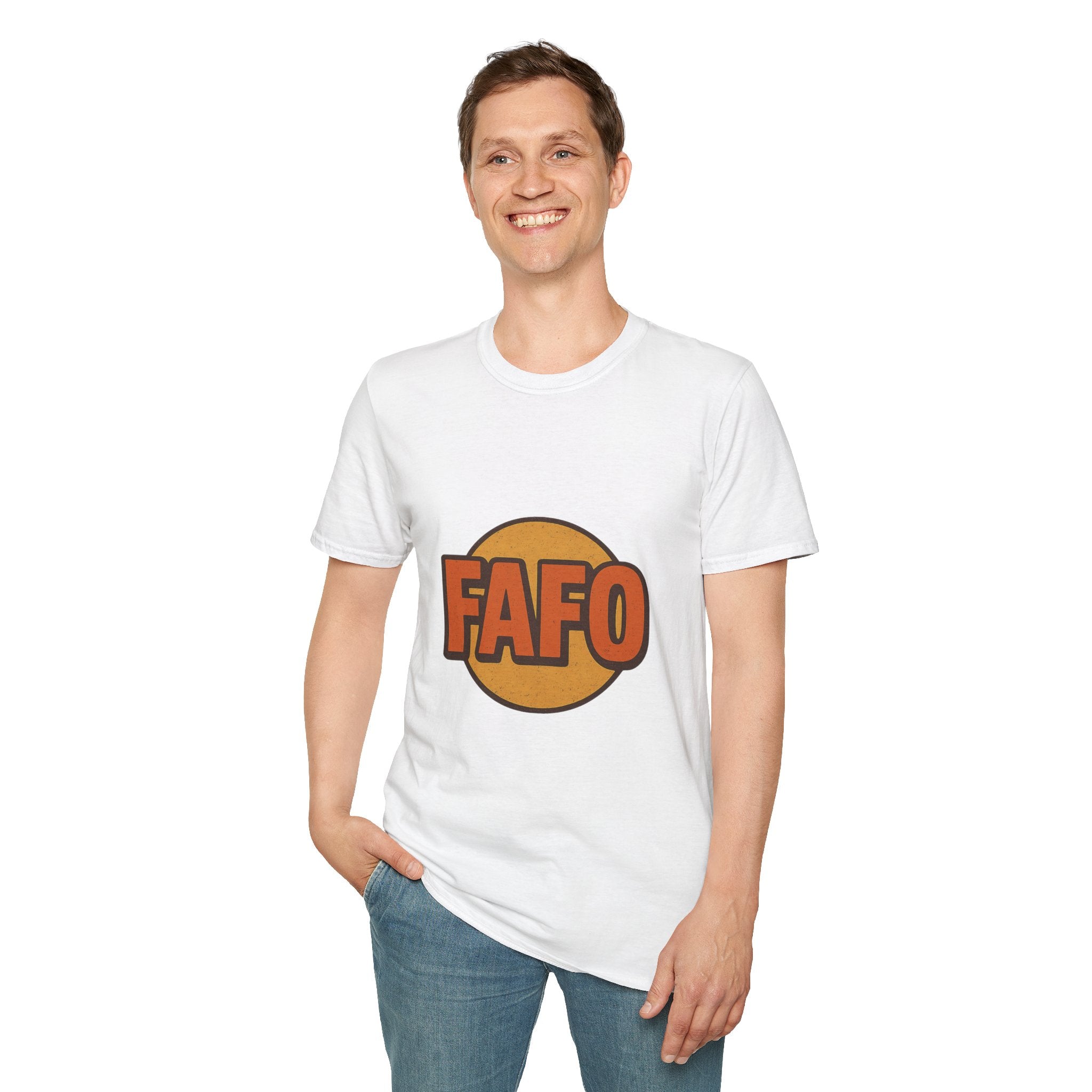 FAFO Graphic Unisex Softstyle T-Shirt, Cool Casual Tee, Gift for Friends, Everyday Wear, Perfect for Parties, Fun Statement Shirt
