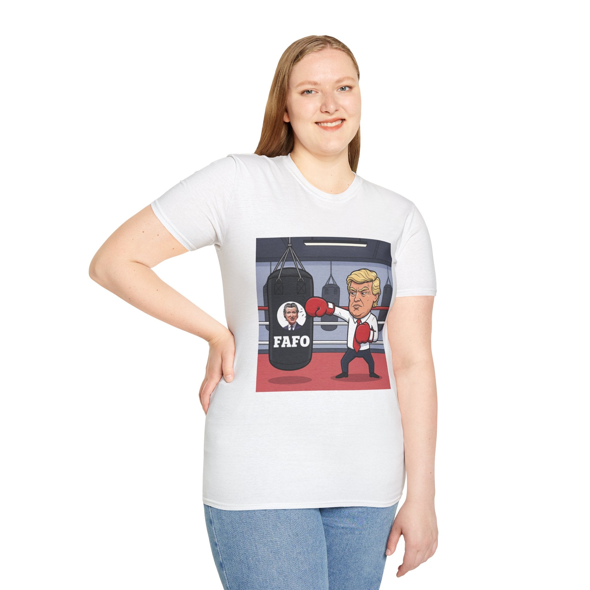 Trump Playful Boxing Themed T-Shirt - Perfect for Sports Lovers, Gifts for Friends, Fitness Apparel, Workout Humor, Fun Party Outfit